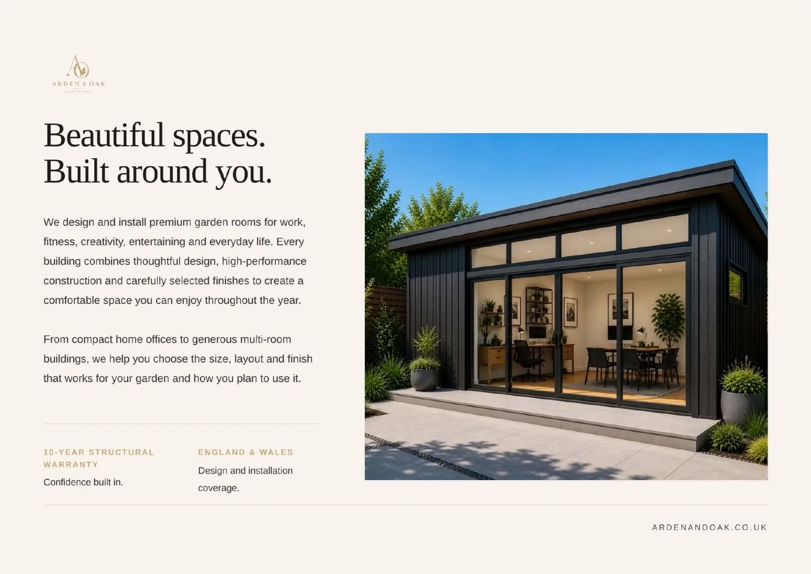 Arden & Oak brochure — page 2