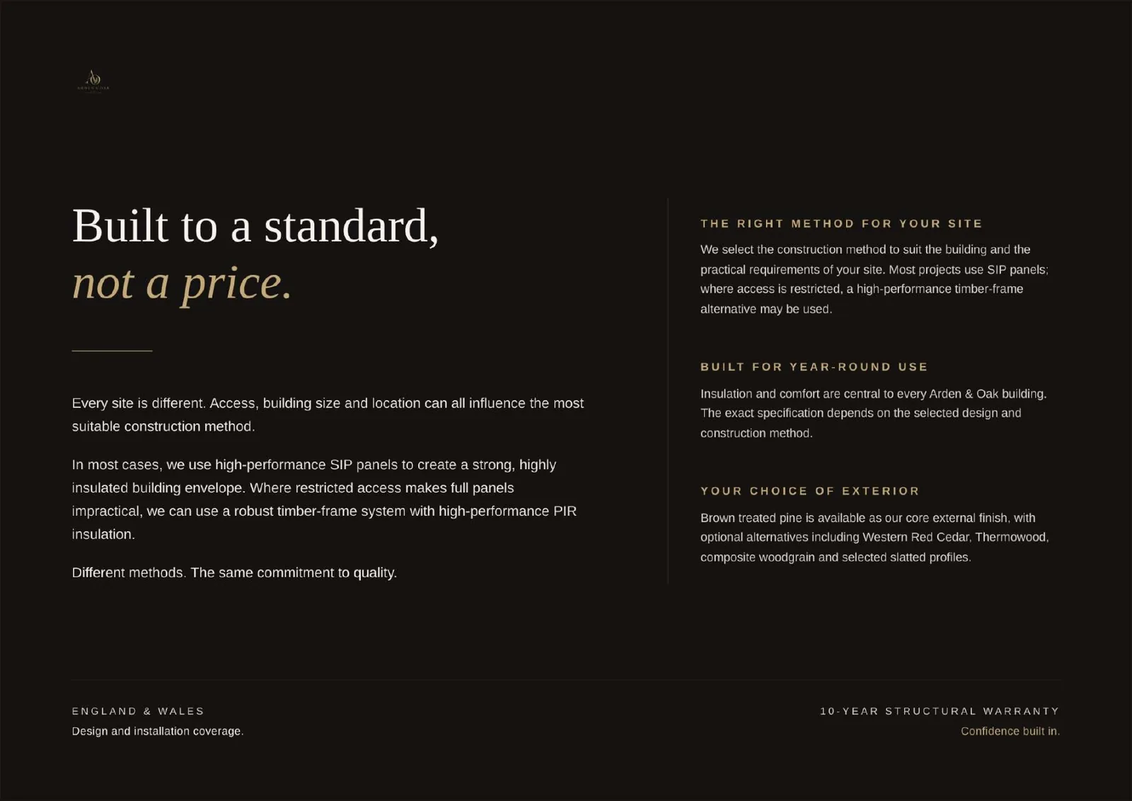 Arden & Oak brochure — page 3