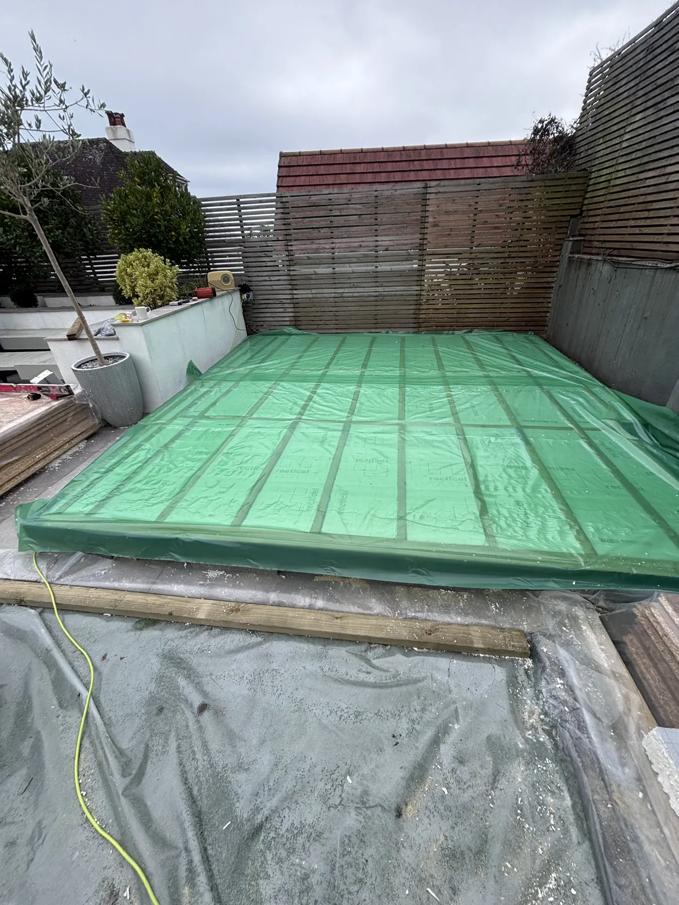 Arden & Oak garden room build — Vapour control layer