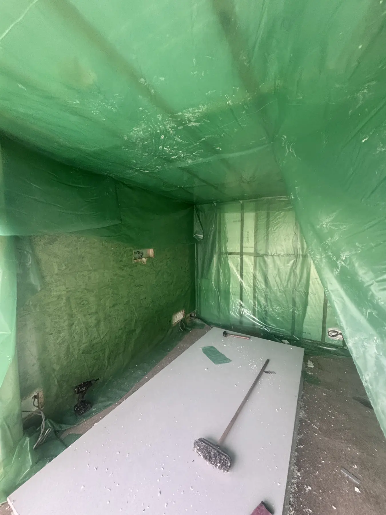 Arden & Oak garden room build — Vapour control layer fitted