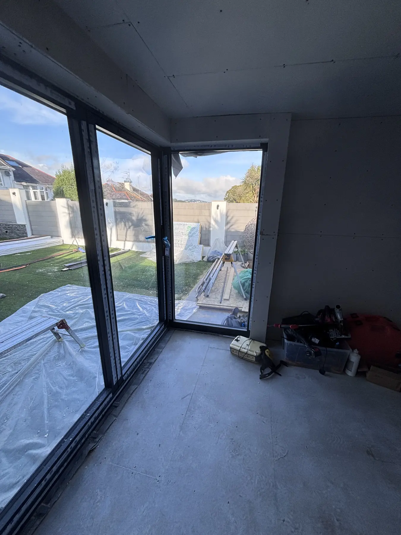 Arden & Oak garden room build — Ready for plaster