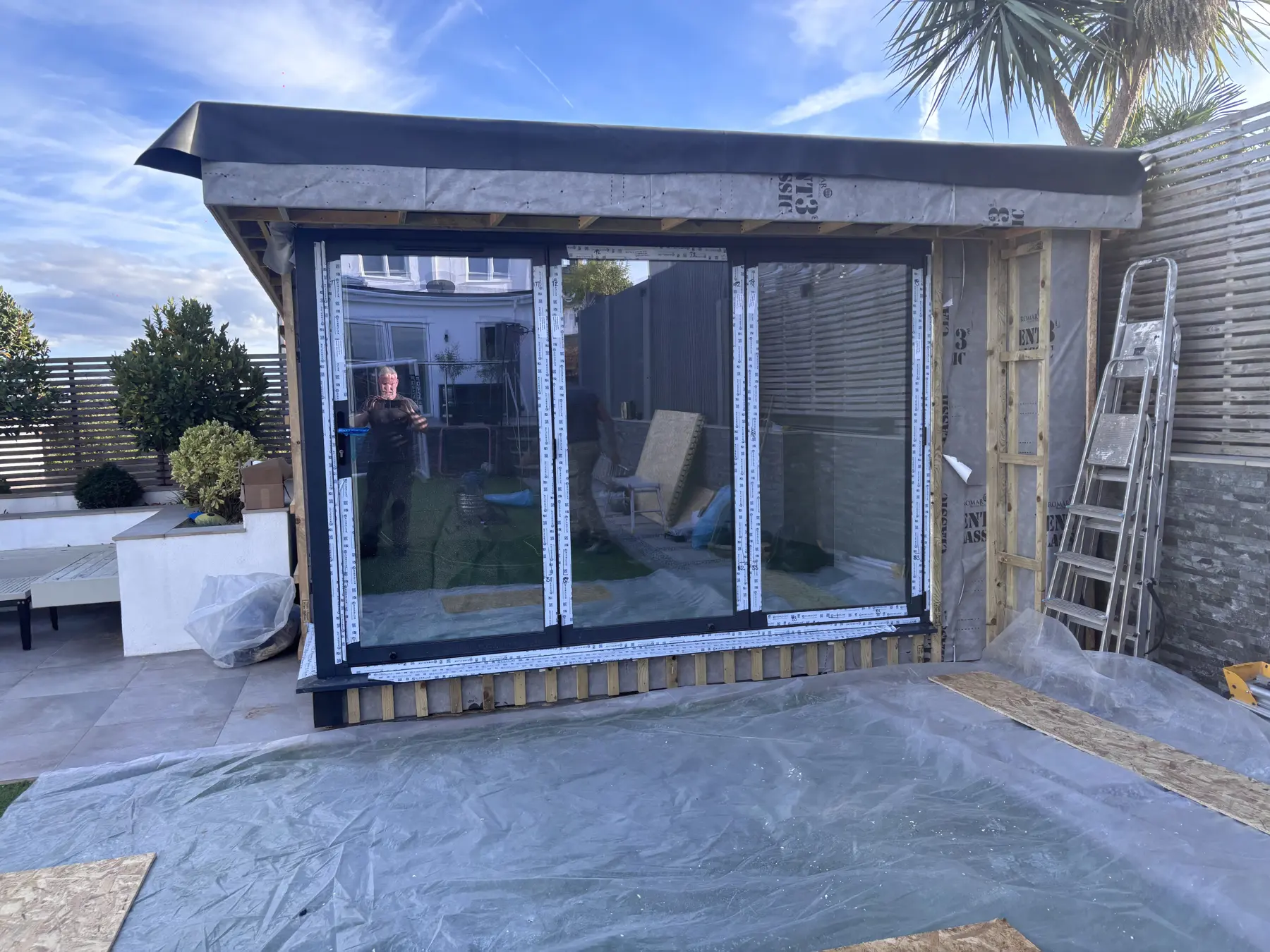 Arden & Oak garden room build — Weathertight & battened