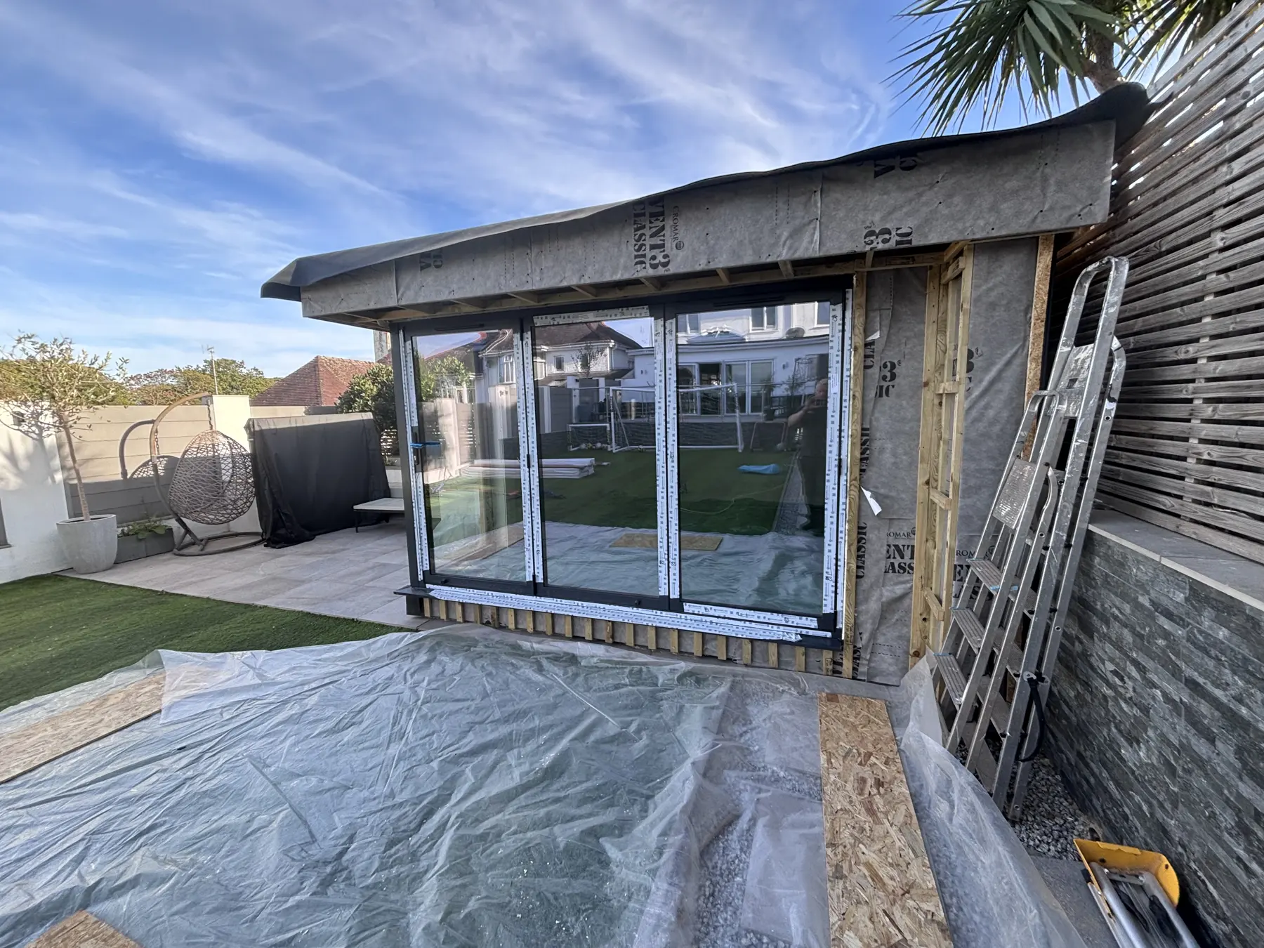 Arden & Oak garden room build — Roof edge & fascia