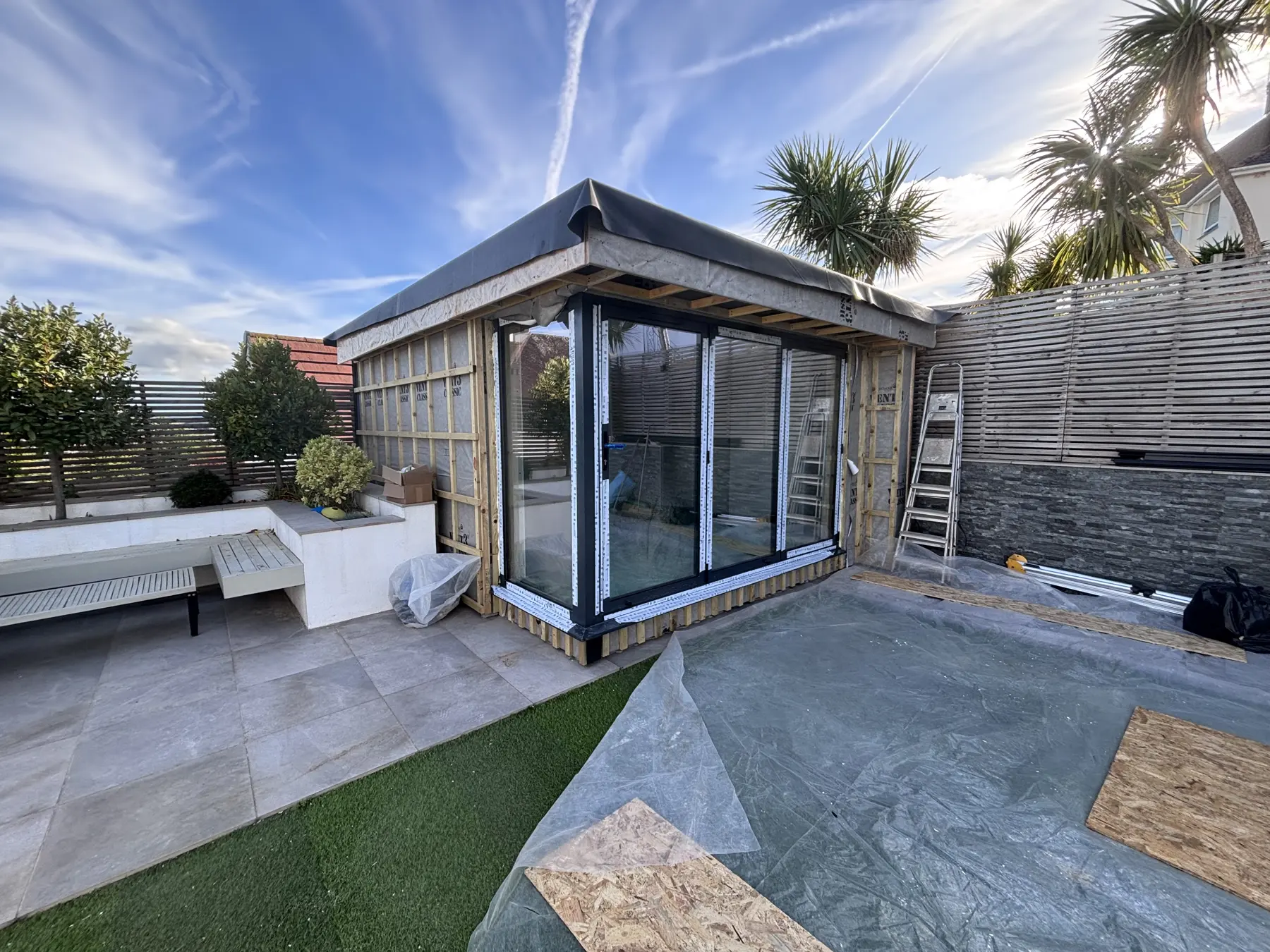 Arden & Oak garden room build — Cladding begins
