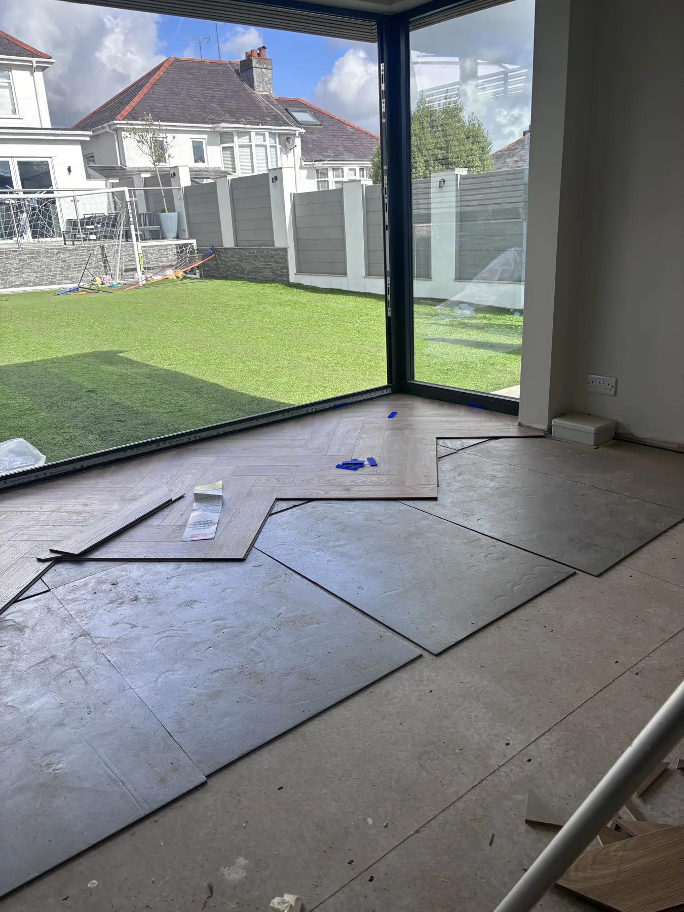 Arden & Oak garden room build — Underlay down